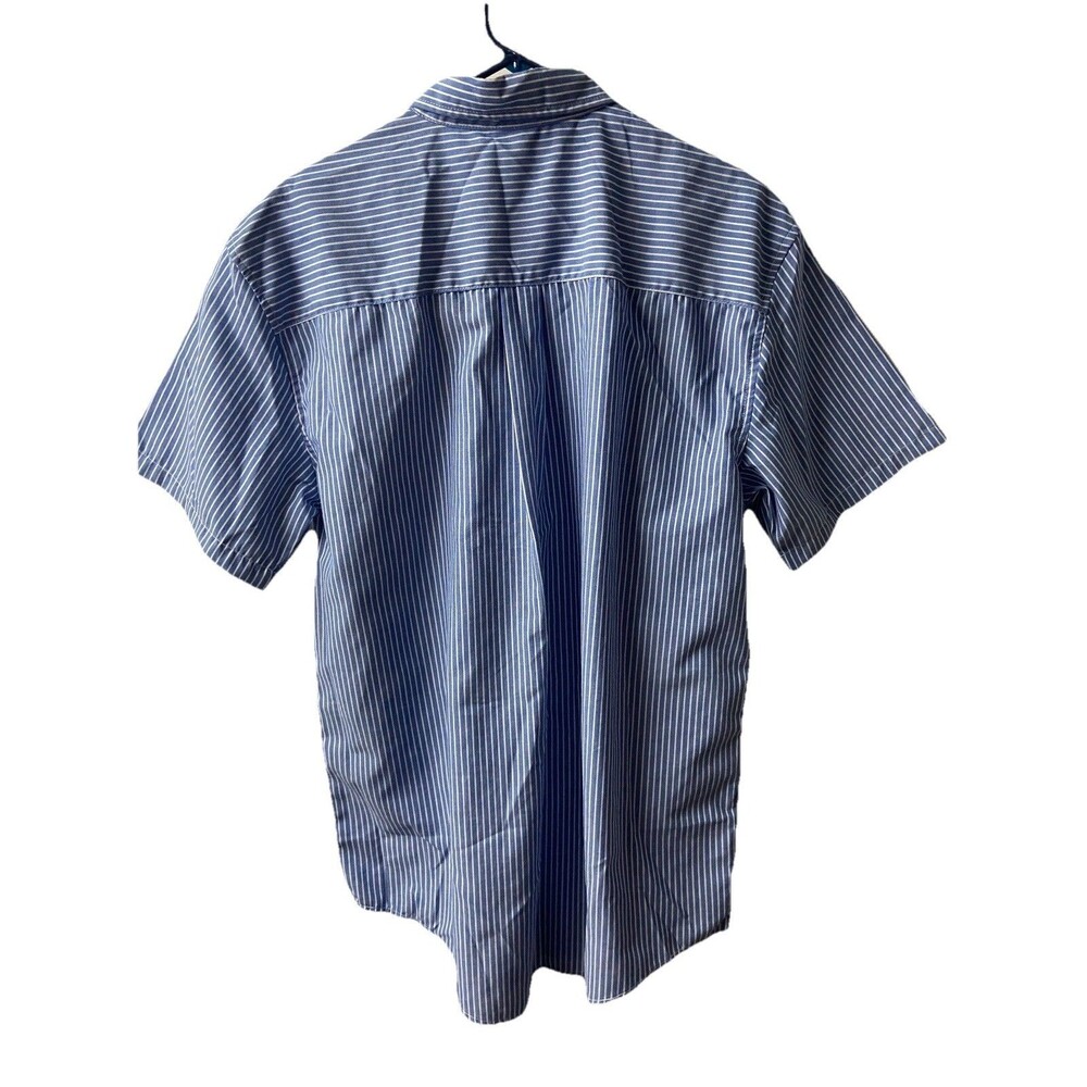 Tru-Spec 24-7 Concealed Shirt Mens Large Blue Striped Button Down Short Sleeve - Picture 2 of 12